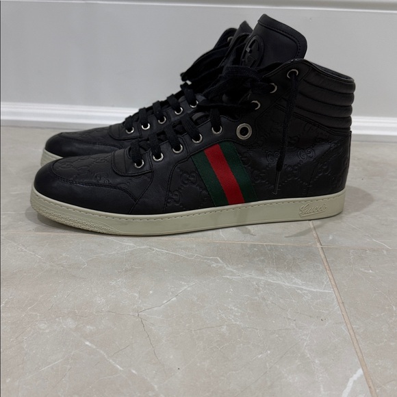Gucci Guccissima High Top Sneakers - Picture 1 of 8